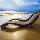 现代简约藤编躺床 沙滩游泳池创意躺椅 阳台懒人沙发椅