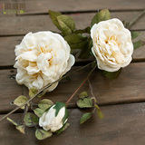 阑珊树-英式奥斯汀玫瑰 装饰品假花 欧式客厅餐桌花艺绢花 仿真花