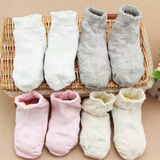 新生儿袜子男女儿童地板袜 加厚底冬宝宝袜子松口婴儿鞋袜毛巾袜