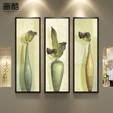 新中式玄关装饰画现代客厅沙发背景三联挂画过道走廊墙画壁画花瓶