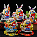 吉兔坊兔儿爷老北京兔爷单位出国礼品传统泥塑摆件北京旅游纪念品