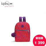 【聚】Kipling凯浦林16夏女儿童mini双肩包K13570红紫火焰印花