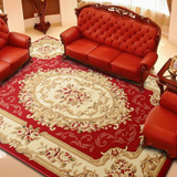 美尔居 欧式手工剪花羊毛质感客厅地毯 茶几卧室床边红地毯美式大