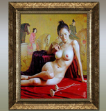 临摹名家人体艺术油画 美女人物画酒店客厅舞厅壁画 纯手绘油画