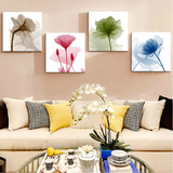 现代冰晶装饰画客厅沙发背景墙无框画餐厅壁画简约挂画透明花
