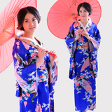 日式印花长款日本和服 影楼写真演出服 成年女装浴衣室内服装批发
