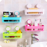 卫生间洗手台吸盘置物架浴室化妆品收纳架厨房塑料储物架子杂物架