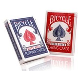 BICYCLE 美国单车扑克布纹老版扑克牌红色蓝色宽牌尺寸手感好耐用