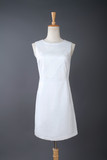 圣迪奥s15181291专柜正品女装修身典雅气质无袖连衣裙5181291白色