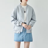 【YW】2016初春新款韩国女装外套休闲宽松长袖立领女式棉服外套