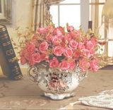 欧式陶瓷花瓶摆件双耳 家居饰品新房装饰客厅餐桌花器 结婚礼物