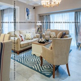时尚现代家用客厅茶几地毯 手工加厚羊毛手工卧室满铺地毯可定做