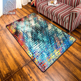 仙吉现代简约抽象艺术潮流沙发茶几地毯客厅长方形卧室短绒地毯