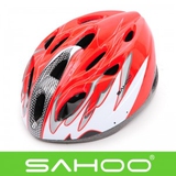 SAHOO自行车骑行安全防护分体头盔带LED灯18孔（此款帽檐为黑色）