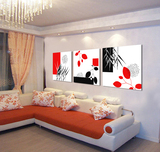 客厅装饰画现代无框画三联壁画沙发背景墙画家居饰品挂画欧式抽象