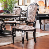 欧式餐桌椅子组合新古典实木雕花法式后现代美式饭桌椅子田园家具