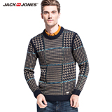 |JackJones男含羊毛撞色提花商务针织套头衫S|214325009