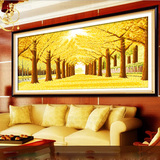印花十字绣最新款大幅客厅黄金满地全景2/3米财源滚滚风景十字绣