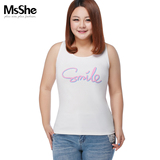 预售MsShe加大码女装2016新款夏针织棉打底背心吊带衫200斤11595