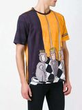 2016潮牌春夏款皇冠猴子三只猴条纹拼色男女装休闲短袖潮t恤