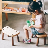 闲良 小板凳儿童北欧日式简约原木文艺实木凳子黑胡桃木换鞋凳