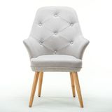 休闲单人沙发实木北欧布艺现代简约咖啡厅懒人沙发椅餐椅