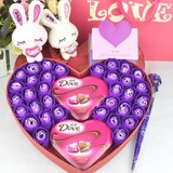 正品德芙巧克力礼盒装情人节送男女朋友老婆送玫瑰花生日创意礼物