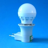 带开关LED小夜灯泡厕所灯楼道阳台插座床头357瓦节能插电灯喂奶灯