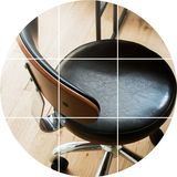北欧式小电脑椅美式实木质办公旋转皮椅家用曲木复古学生职员椅子