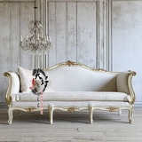法式复古做旧实木沙发高端大气双人沙发椅美式乡村橡木三人沙发
