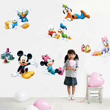 卡通米奇墙贴画 幼儿园儿童房男女宝宝房卧室装饰米老鼠墙面贴纸
