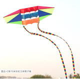 包邮立体雷达大型滑翔机风筝2.45米伞布树脂杆微风稳好飞镂空设计