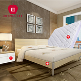 红苹果1.8米现代双人储物床简约床头柜床垫组合卧室成套家具WS01