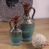 外贸原单 欧式陶瓷花瓶壶摆件设 客厅家居摆件摩洛哥陶瓷装饰品