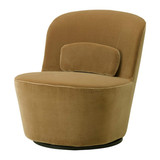 客厅简约沙发转椅 北欧设计师椅子 实木单人布艺休闲椅咖啡椅宜家