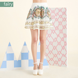 【夏清仓】fairy2016夏新款复古风印花半身裙