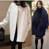 厂家直销 韩剧同款女装羊毛呢大衣气质中长款女士宽松呢子外套