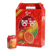 整箱包邮 韩国进口饮料 海太果粒橙汁 238ML*12罐/组