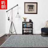 印度进口手工棉现代地毯卧室客厅床边垫北欧简约几何百搭薄毯文艺