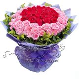 99支红粉玫瑰求婚花束哈尔滨鲜花速递批发鲜花店同城配送生日鲜花