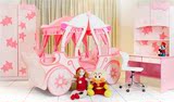 汽车床个性创意粉红儿童床女孩公主床单人床儿童房家具小孩床南瓜