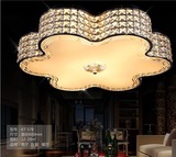 新款LED水晶灯高端时尚客厅灯具欧式水晶吸顶灯温馨浪漫卧室灯具