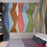 欧式个性创意背景墙壁纸 艺术色块主题房宾馆3d立体工装墙纸壁画