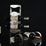 不锈钢红酒架 壁挂葡萄酒架 悬挂酒瓶架 欧式创意酒架摆件4瓶装