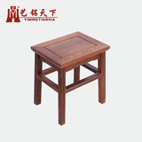 红木家具 鸡翅木凳子 明清古典 中式实木方凳 红木矮凳原木小凳子