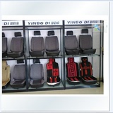 郑州汽车坐垫展示柜座椅展柜精品货架汽车配件货架高档展示柜展架