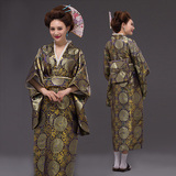热销日本精品传统和服正装织锦缎女装浴袍宽袖睡衣写真舞台演出服