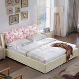 布艺床小户型可拆洗布床储物高箱软床1.8米床现代简约双人床婚床