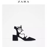 ZARA 专柜正品代购 女鞋 绑带尖头高跟鞋 12233101040