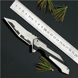 正品包邮DL468户外折叠刀 弹簧钢折刀大马士革瑞士军刀水果刀小刀